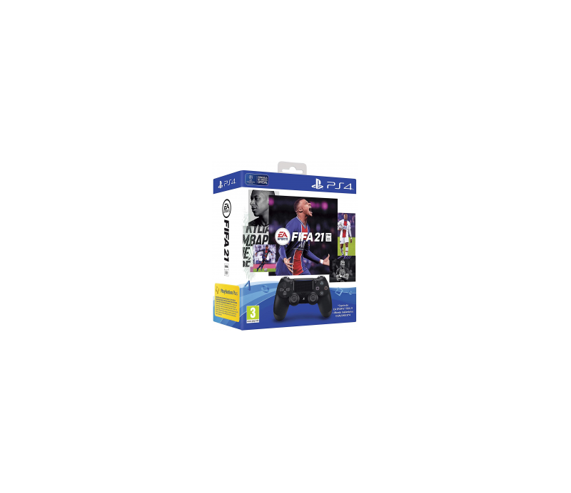 MANDO SONY PS4 DS NEGRO + JUEGO FIFA 21